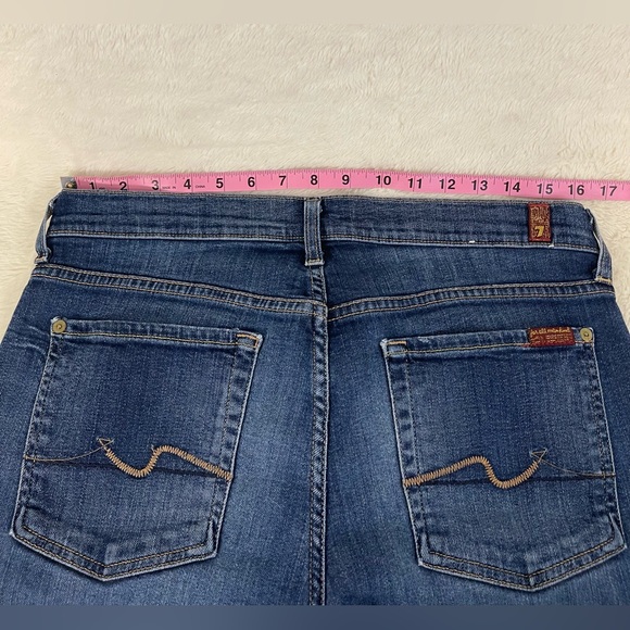 7 For All Mankind Roxanne Jeans Size 31 Blue Medium Wash Denim - Picture 7 of 9